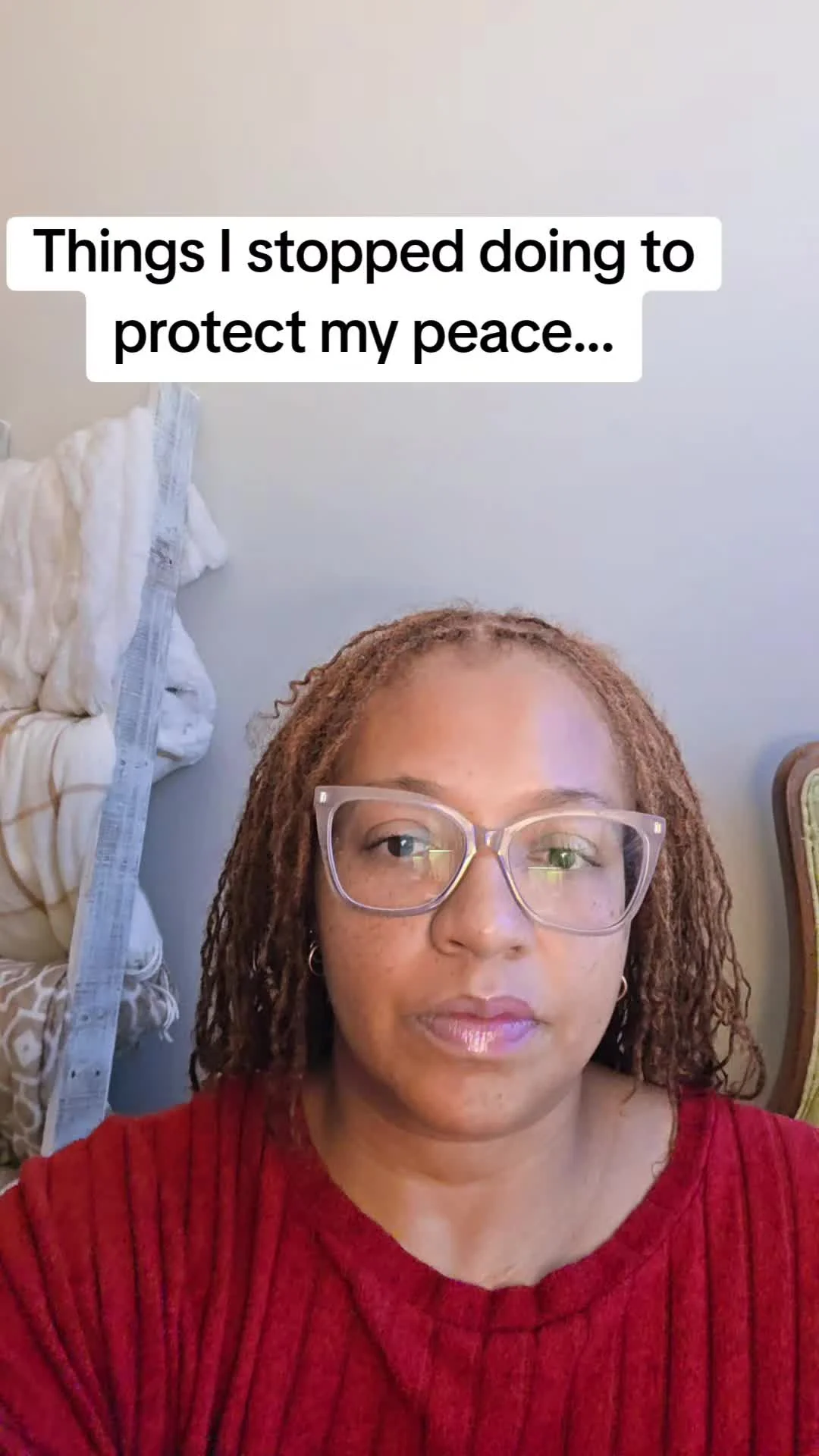 Protecting your peace TikTok poster with Atoya and on-screen text about boundaries and self-care.
